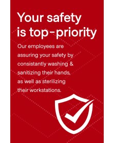 Employee Safety Poster 11" x 17" Red Pack of 6 